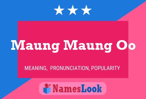 Maung Maung Oo Namensposter