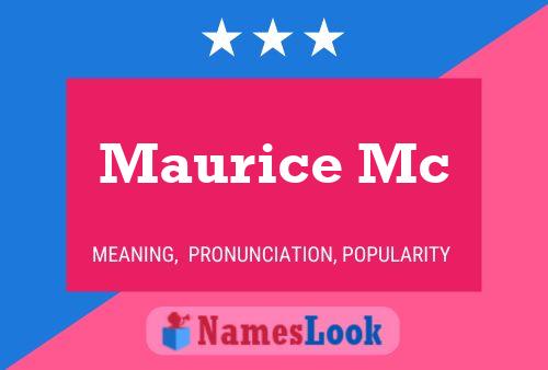 Maurice Mc Namensposter