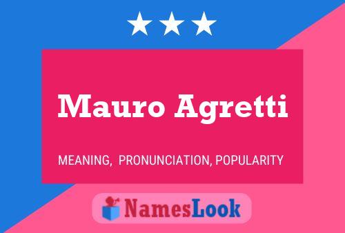 Mauro Agretti Namensposter