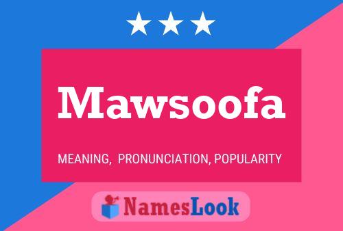 Mawsoofa Namensposter