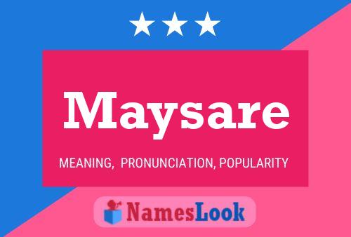 Maysare Namensposter