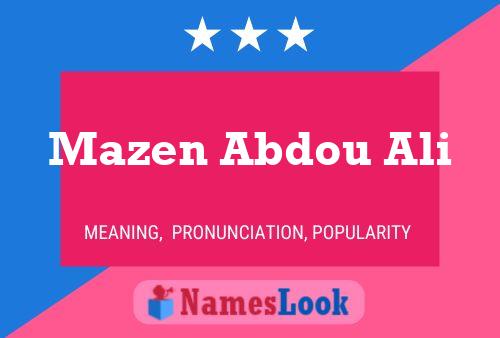 Mazen Abdou Ali Namensposter