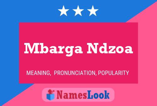 Mbarga Ndzoa Namensposter