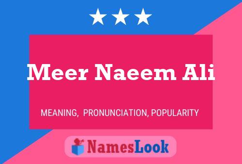 Meer Naeem Ali Namensposter