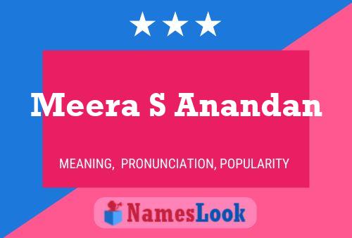 Meera S Anandan Namensposter