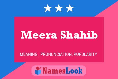 Meera Shahib Namensposter