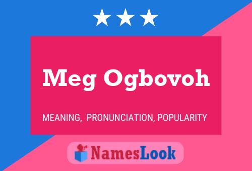 Meg Ogbovoh Namensposter