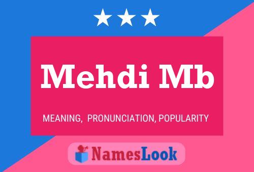 Mehdi Mb Namensposter