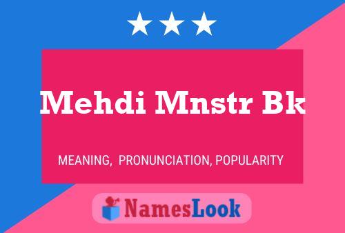 Mehdi Mnstr Bk Namensposter