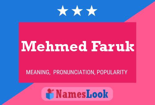 Mehmed Faruk Namensposter