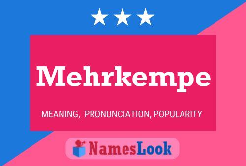 Mehrkempe Namensposter