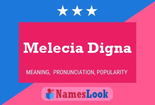 Melecia Digna Namensposter