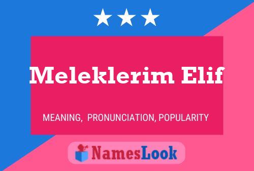 Meleklerim Elif Namensposter