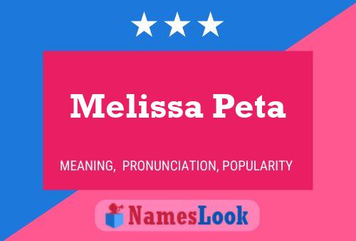 Melissa Peta Namensposter