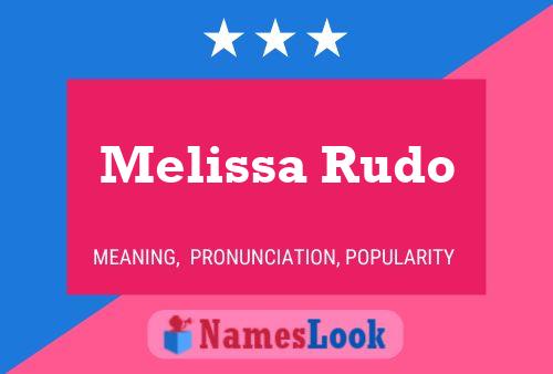 Melissa Rudo Namensposter