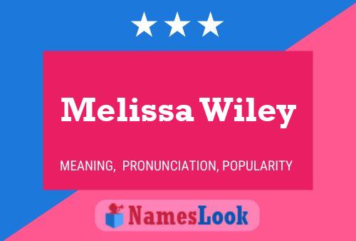 Melissa Wiley Namensposter