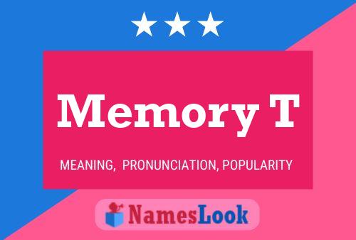 Memory T Namensposter