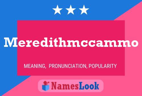 Meredithmccammo Namensposter