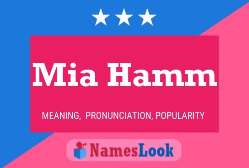 Mia Hamm Namensposter