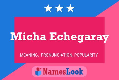 Micha Echegaray Namensposter