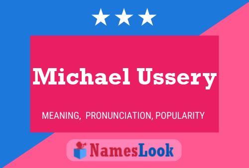 Michael Ussery Namensposter