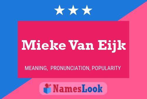 Mieke Van Eijk Namensposter