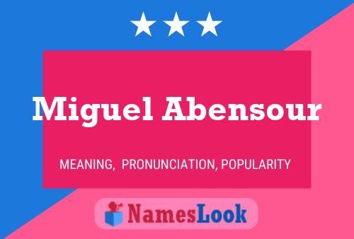 Miguel Abensour Namensposter