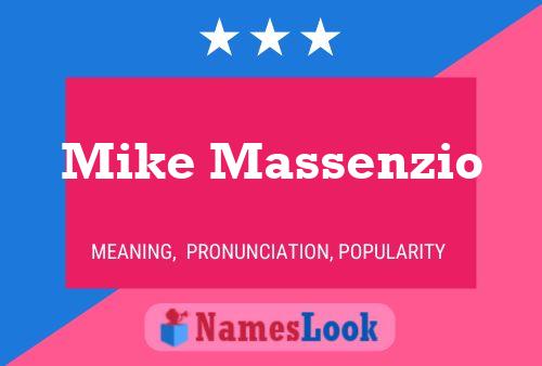 Mike Massenzio Namensposter