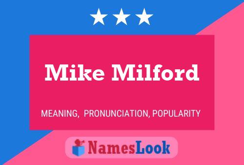 Mike Milford Namensposter