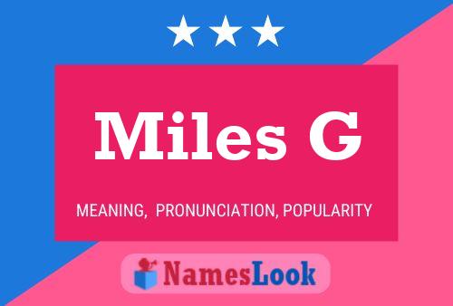 Miles G Namensposter