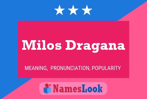 Milos Dragana Namensposter