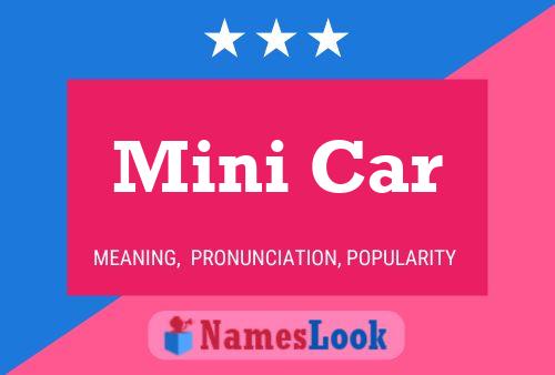 Mini Car Namensposter