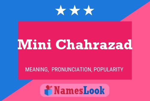 Mini Chahrazad Namensposter