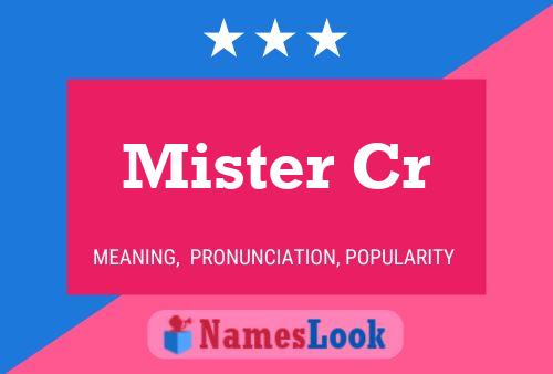 Mister Cr Namensposter