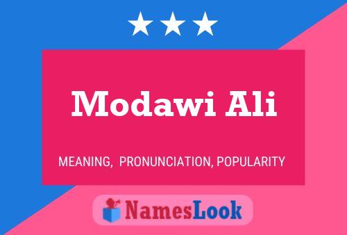 Modawi Ali Namensposter