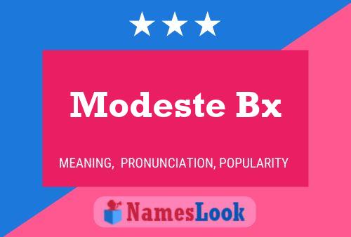 Modeste Bx Namensposter