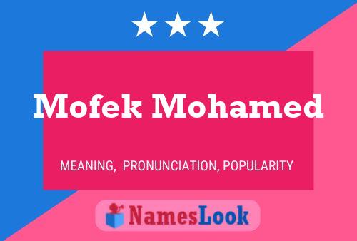 Mofek Mohamed Namensposter