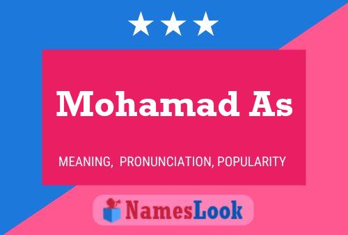 Mohamad As Namensposter