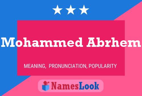 Mohammed Abrhem Namensposter