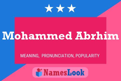 Mohammed Abrhim Namensposter