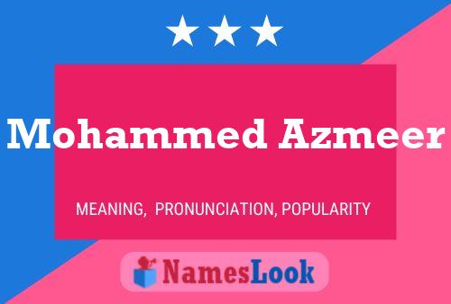 Mohammed Azmeer Namensposter