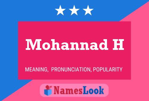 Mohannad H Namensposter