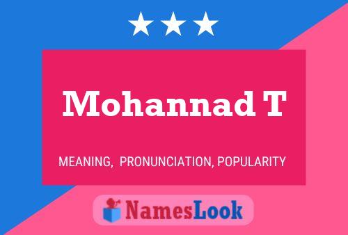 Mohannad T Namensposter