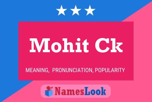 Mohit Ck Namensposter