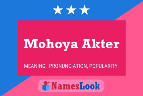 Mohoya Akter Namensposter