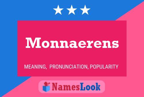 Monnaerens Namensposter