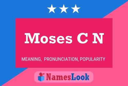 Moses C N Namensposter