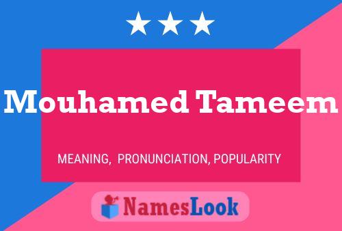 Mouhamed Tameem Namensposter