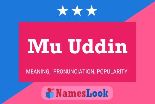 Mu Uddin Namensposter