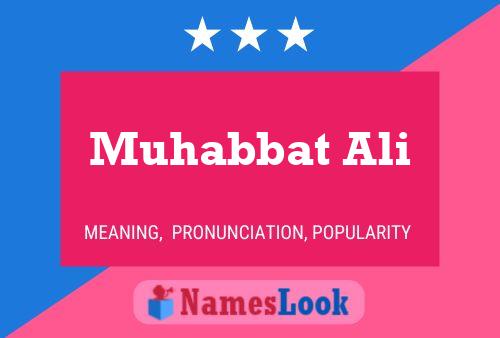 Muhabbat Ali Namensposter